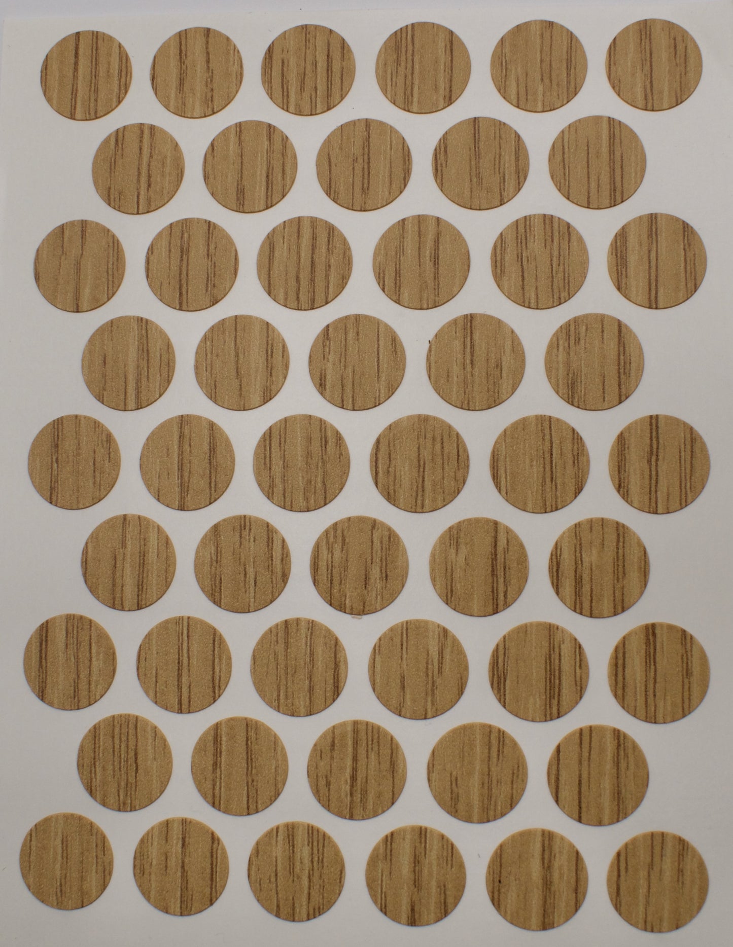 Tece Self Adhesive Screw Hole Cover Caps 14mm - 50 Caps - Hickory Oak (H3730 ST10)