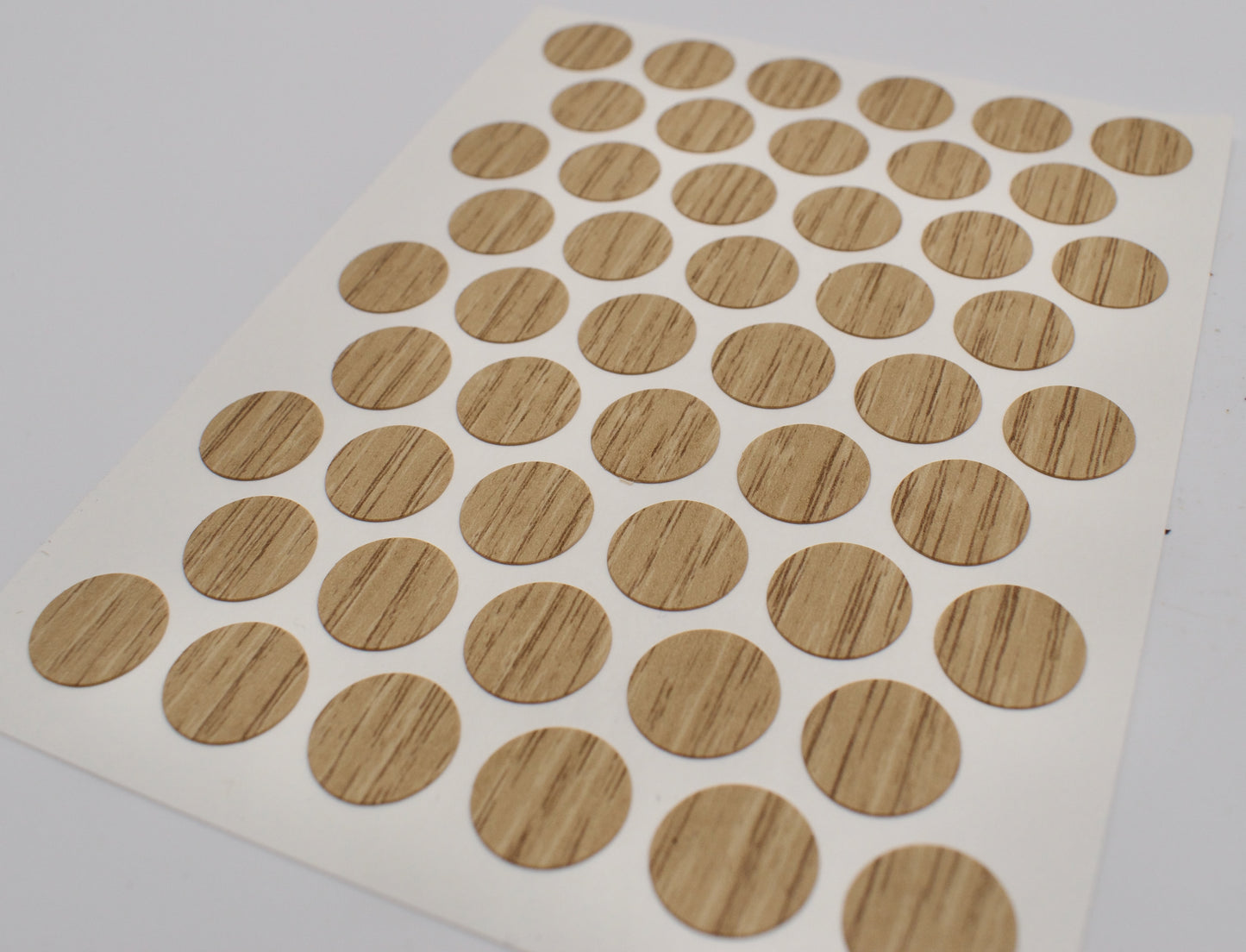 Tece Self Adhesive Screw Hole Cover Caps 14mm - 50 Caps - Hickory Oak (H3730 ST10)