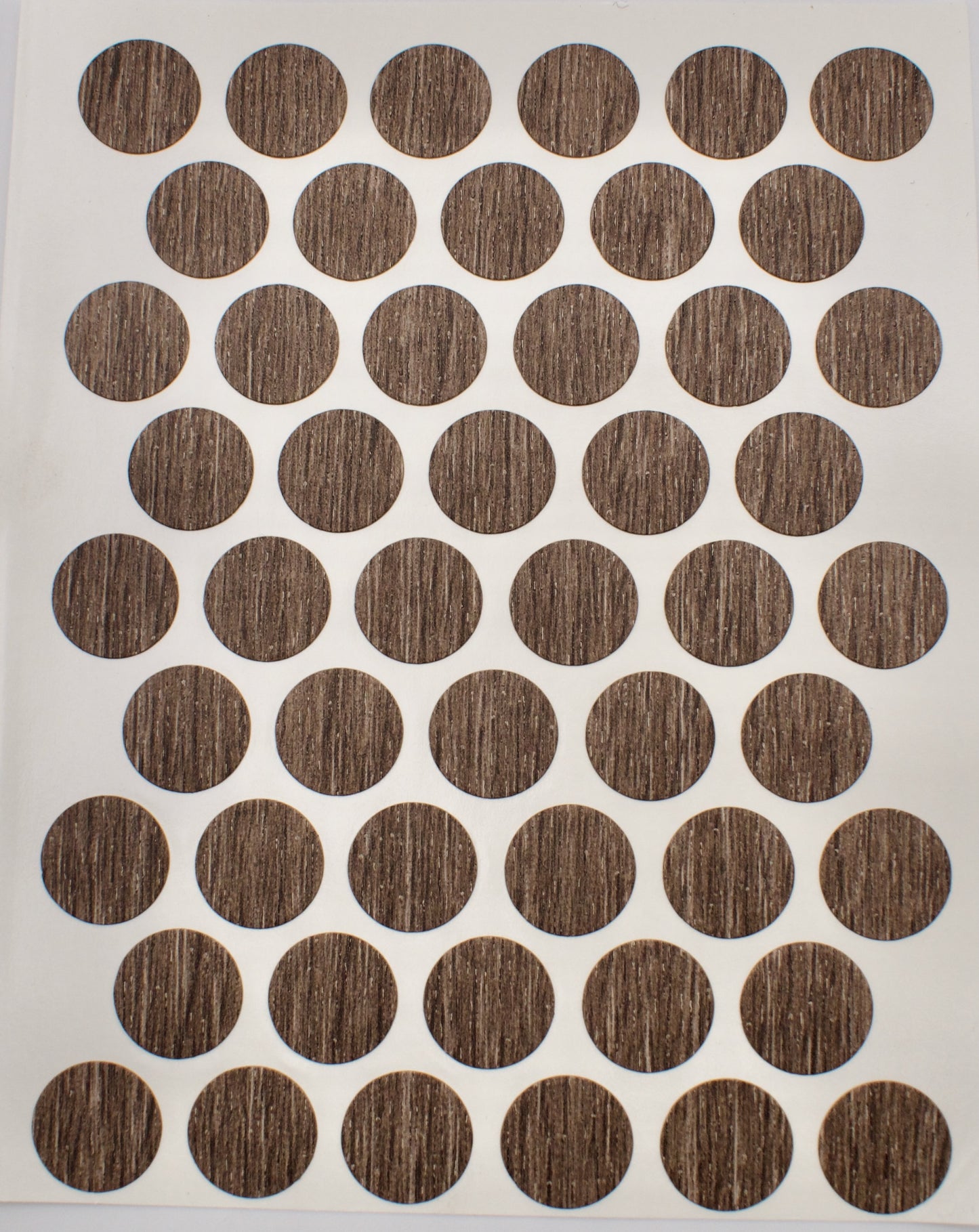 Tece Self Adhesive Screw Hole Cover Caps 14mm - 50 Caps - Truffle Brown Davos Oak (H3133 ST12)