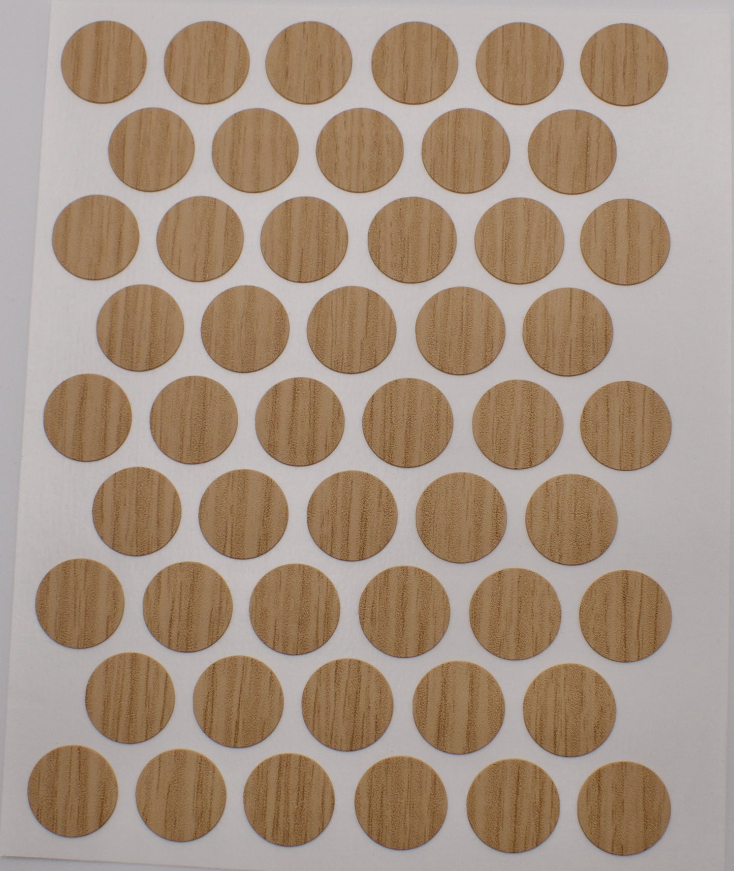 Tece Self Adhesive Screw Hole Cover Caps 14mm - 50 Caps - Light Sorano Oak (H1334 ST9)