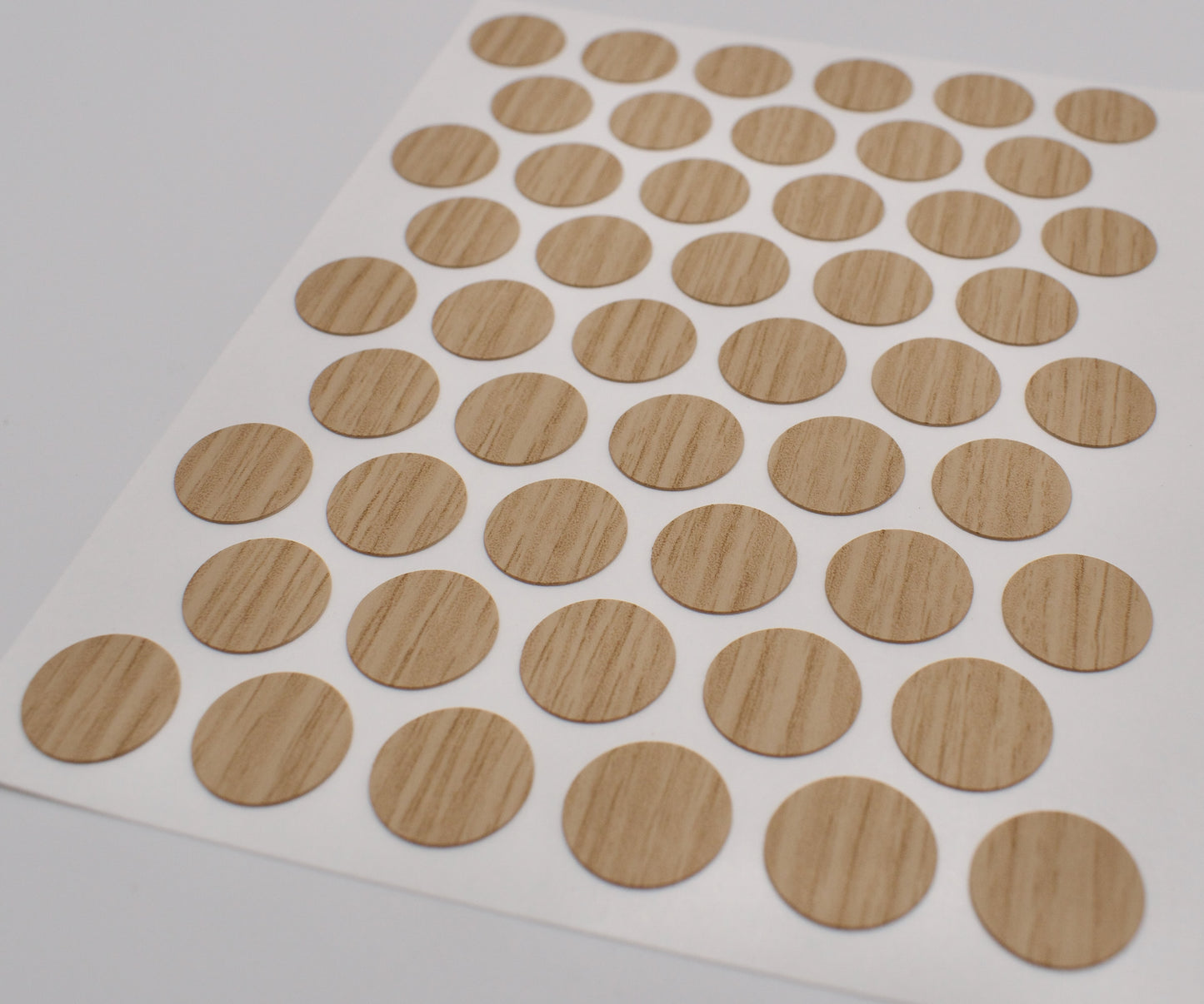 Tece Self Adhesive Screw Hole Cover Caps 14mm - 50 Caps - Light Sorano Oak (H1334 ST9)