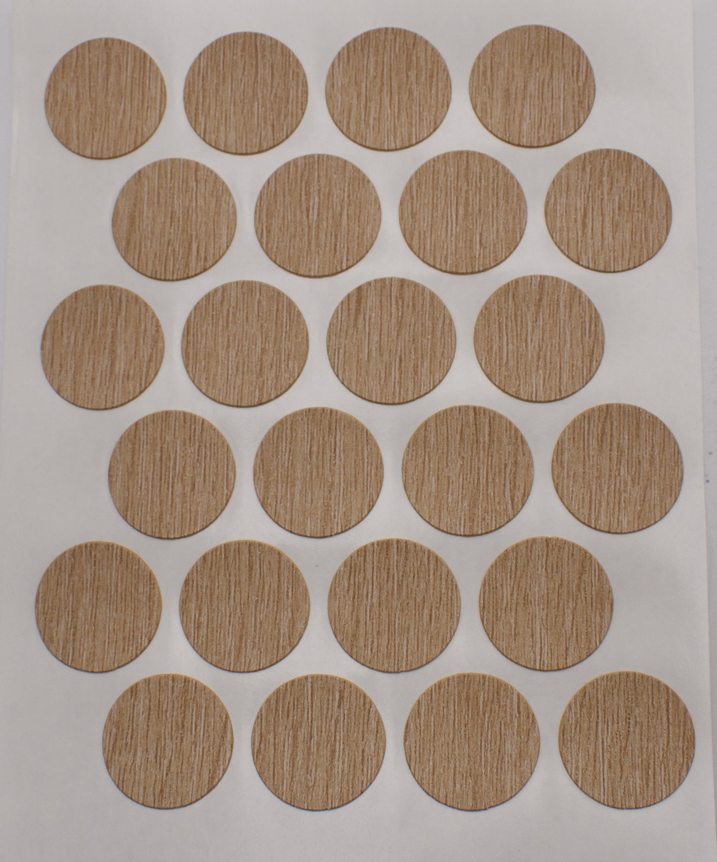 Tece Self Adhesive Screw Hole Cover Caps 20mm - 24 Caps - Bardolino Oak (H1145 ST10)