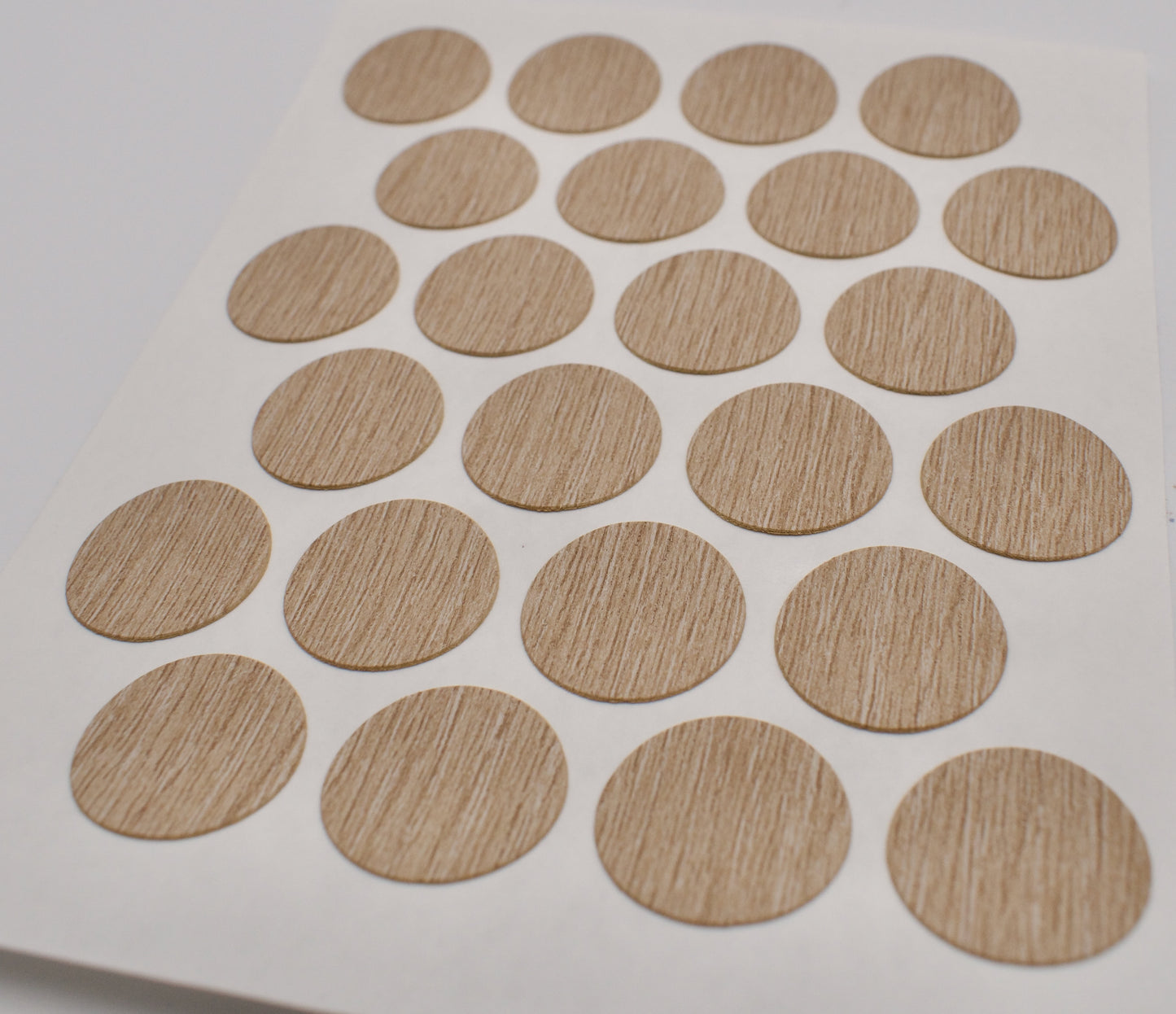 Tece Self Adhesive Screw Hole Cover Caps 20mm - 24 Caps - Bardolino Oak (H1145 ST10)