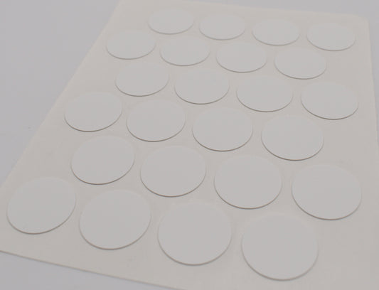 Tece Self Adhesive Screw Hole Cover Caps 20mm - 24 Caps - Shine White (W1000 PM)