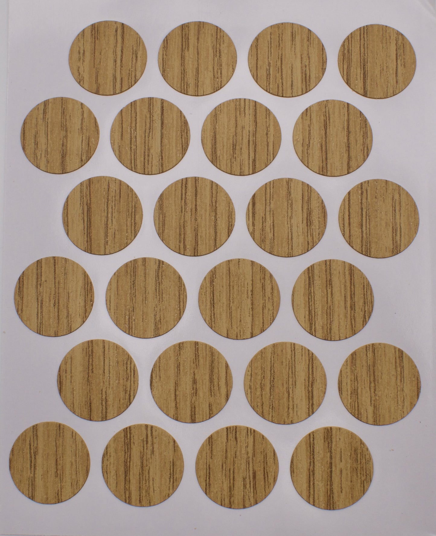 Tece Self Adhesive Screw Hole Cover Caps 20mm - 24 Caps - Stone Oak (5527 SN)