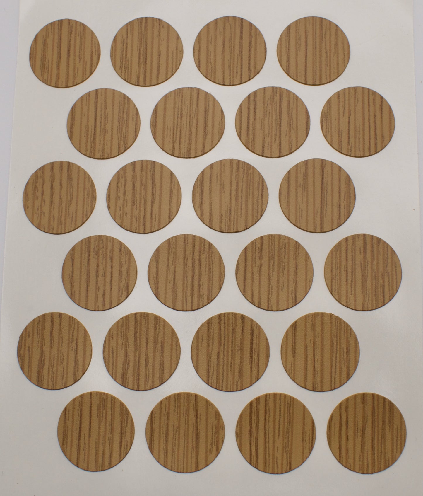 Tece Self Adhesive Screw Hole Cover Caps 20mm - 24 Caps - Lancaster Oak (H3368 ST9)