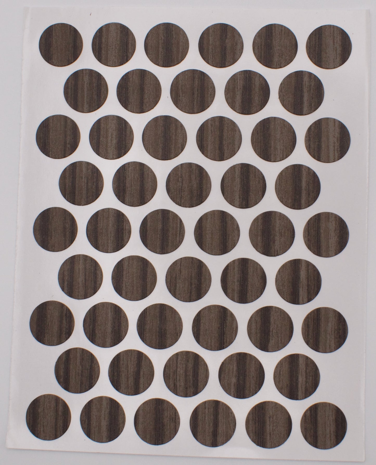 Tece Self Adhesive Screw Hole Cover Caps 14mm - 50 Caps - Brown Grey Avola (H1484 ST22)