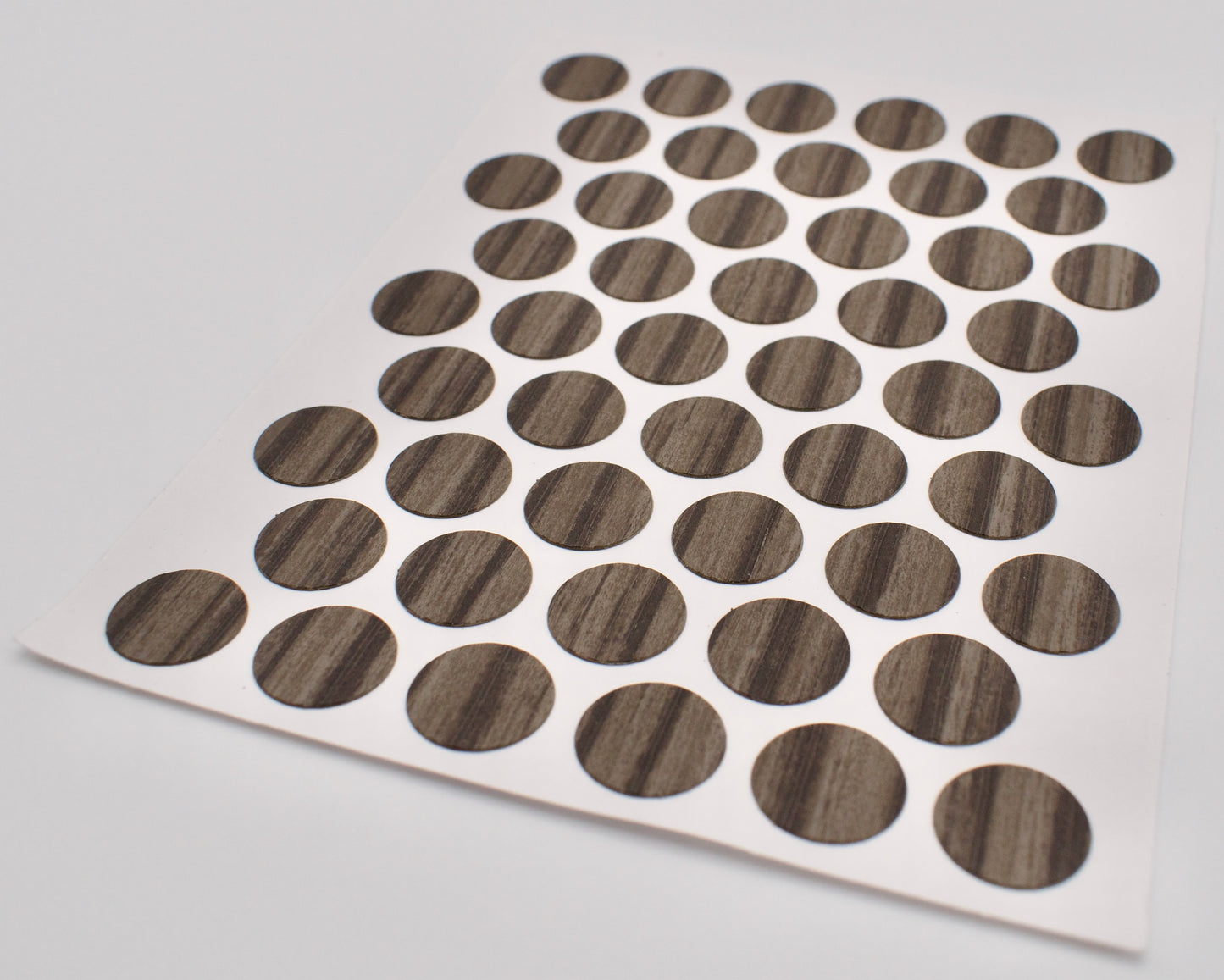 Tece Self Adhesive Screw Hole Cover Caps 14mm - 50 Caps - Brown Grey Avola (H1484 ST22)