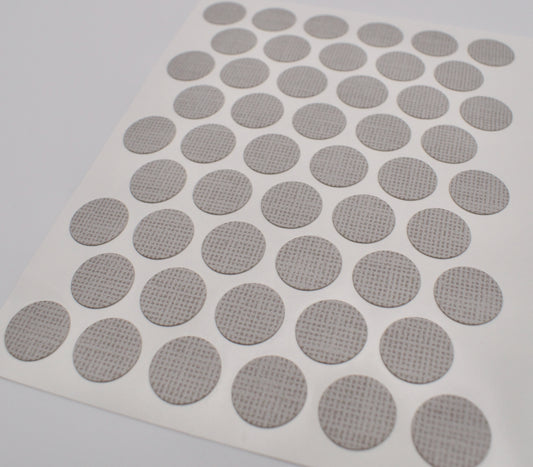 Tece Self Adhesive Screw Hole Cover Caps 14mm - 50 Caps - Grey Linen (F426 ST10)