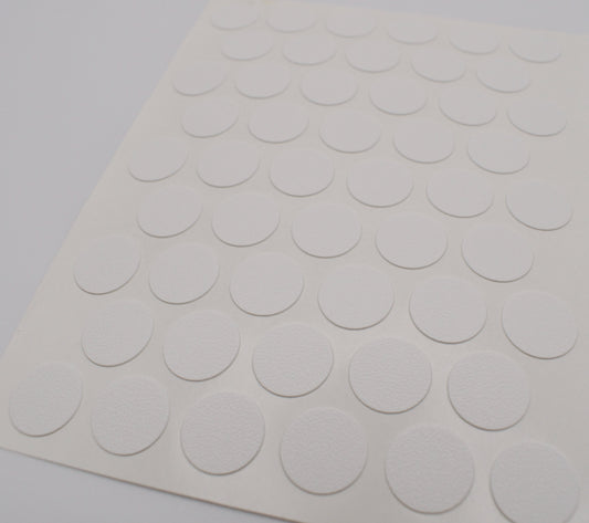 Tece Self Adhesive Screw Hole Cover Caps 14mm - 50 Caps - White Textured (W1000 ST2)