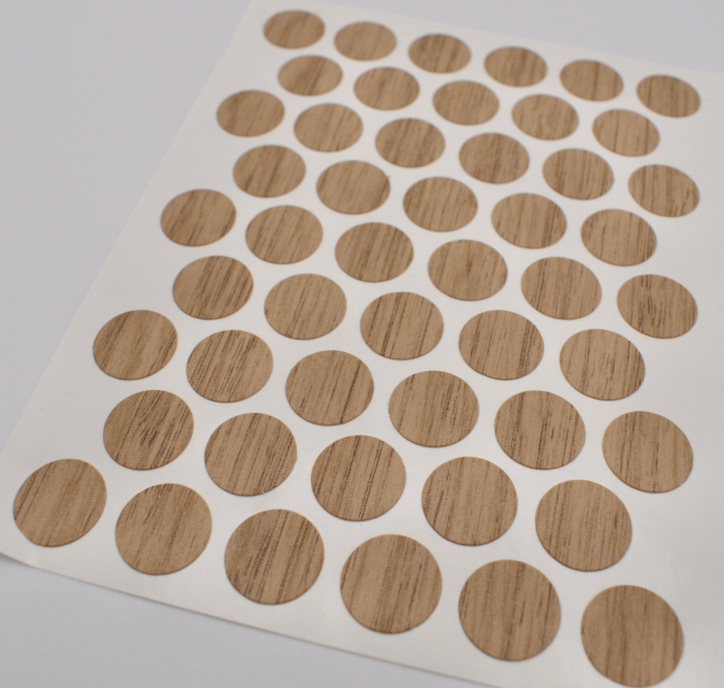 Tece Self Adhesive Screw Hole Cover Caps 14mm - 50 Caps - Light Winchester Oak (H3382 ST9)