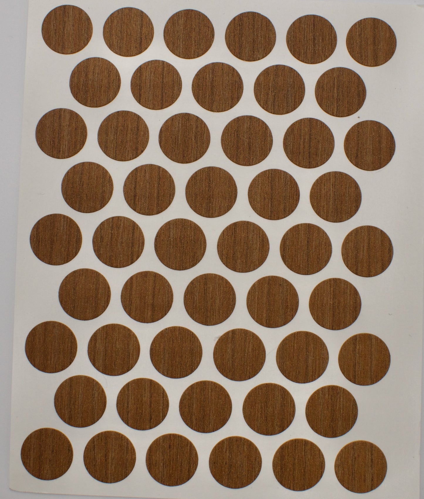 Tece Self Adhesive Screw Hole Cover Caps 14mm - 50 Caps - Medium Walnut (H3703 ST15)