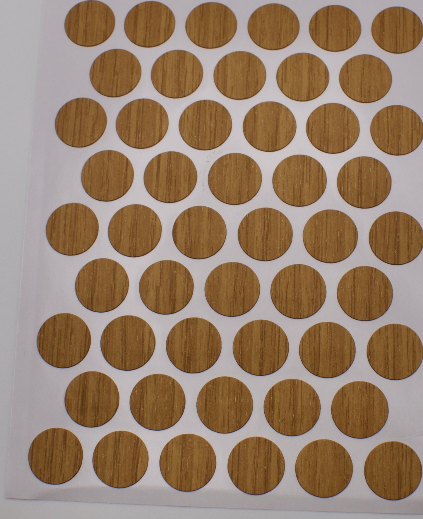 Tece Self Adhesive Screw Hole Cover Caps 14mm - 50 Caps - Light Calais Oak (H1319 ST12)