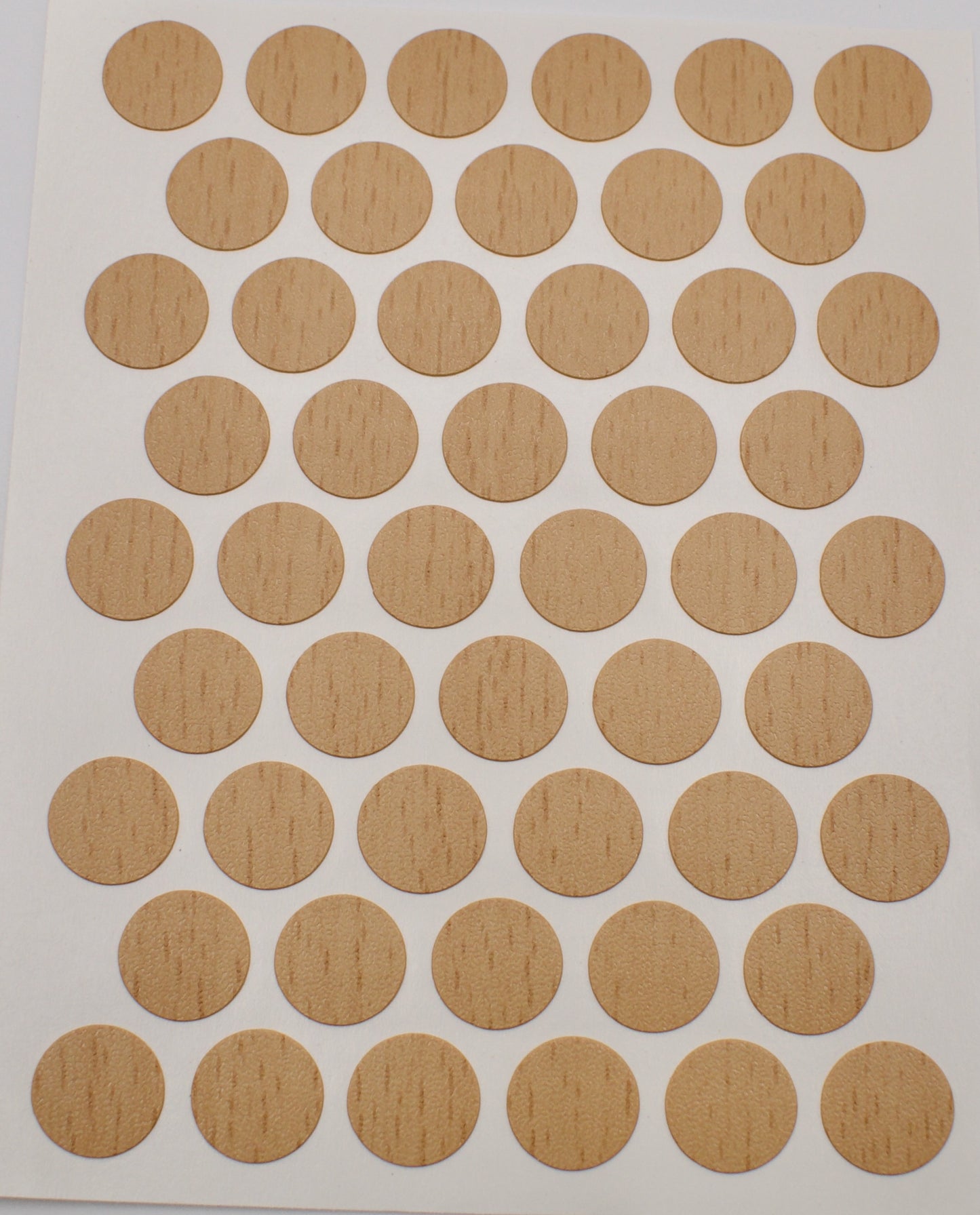 Tece Self Adhesive Screw Hole Cover Caps 14mm - 50 Caps - Ellmau Beech (H1582 ST15)